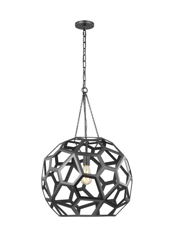 Visual Comfort Studio Alexa Hampton Feccetta Large Pendant in Midnight Black AP1071MBK