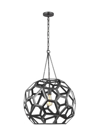 Visual Comfort Studio Alexa Hampton Feccetta Large Pendant in Midnight Black AP1071MBK