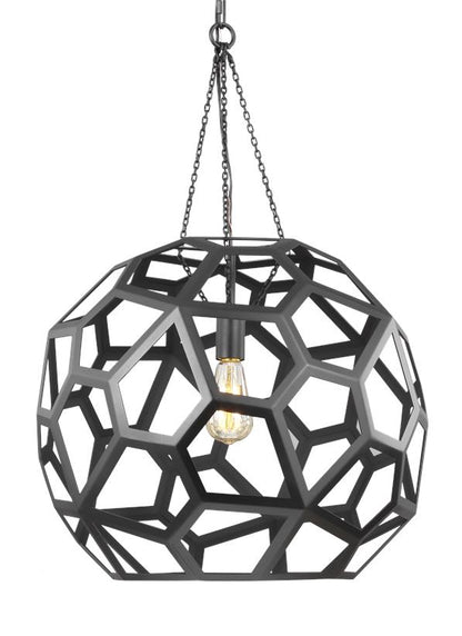 Visual Comfort Studio Alexa Hampton Feccetta Large Pendant in Midnight Black AP1071MBK