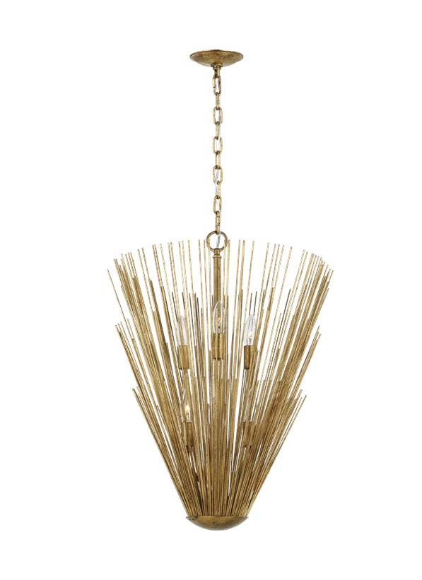 Visual Comfort Studio Alexa Hampton Helios Pendant in Antique Gild AP1146ADB