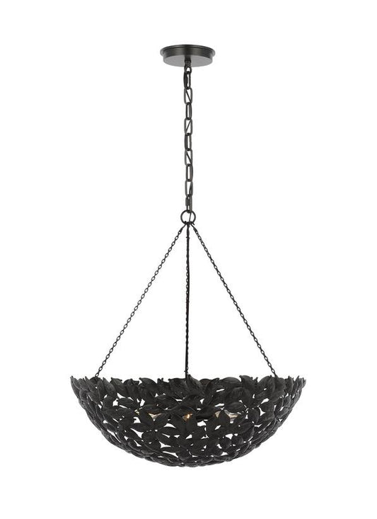 Visual Comfort Studio Alexa Hampton Kelan Large Pendant in Aged Iron AP1186AI