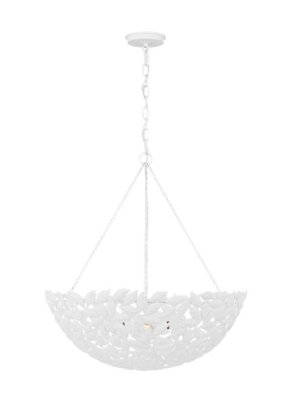 Visual Comfort Studio Alexa Hampton Kelan Large Pendant in Textured White AP1186TXW