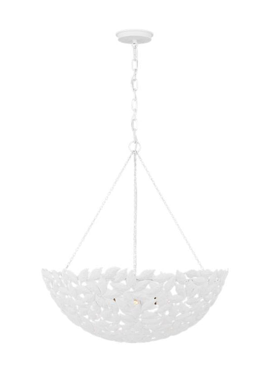 Visual Comfort Studio Alexa Hampton Kelan Large Pendant in Textured White AP1186TXW