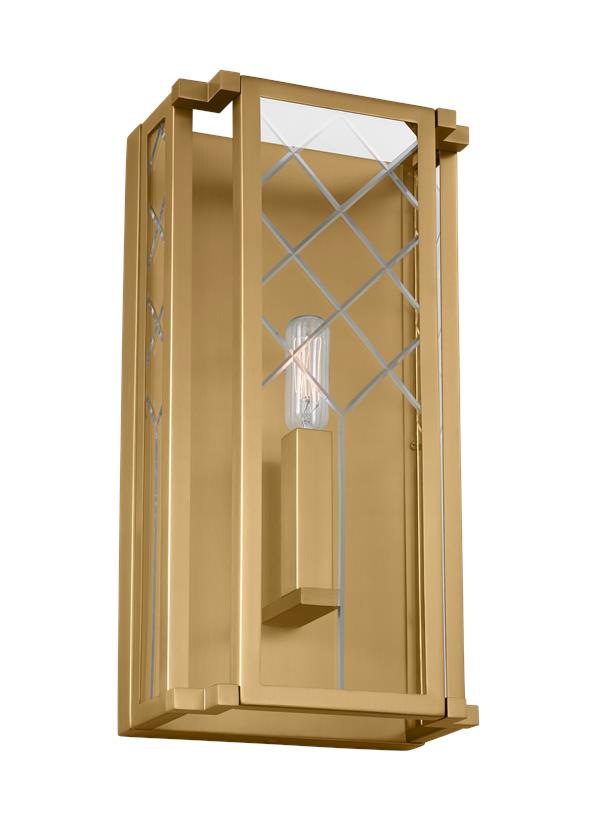 Visual Comfort Studio Alexa Hampton Erro Medium Wall Lantern in Burnished Brass AW1161BBS