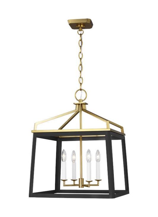 Visual Comfort Studio Chapman & Myers Carlow Large Lantern in Midnight Black CC1554MBKBBS