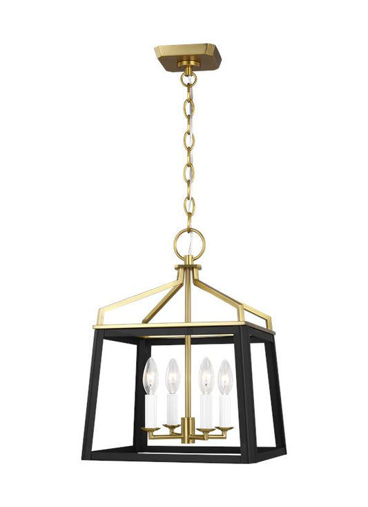 Visual Comfort Studio Chapman & Myers Carlow Medium Lantern in Midnight Black CC1564MBKBBS