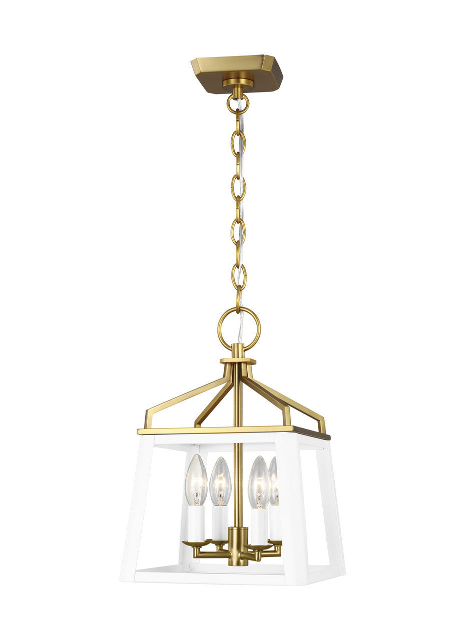 Visual Comfort Studio Chapman & Myers Carlow Transitional 4 Light Chandelier in Matte White VCS-CC1574MWTBBS