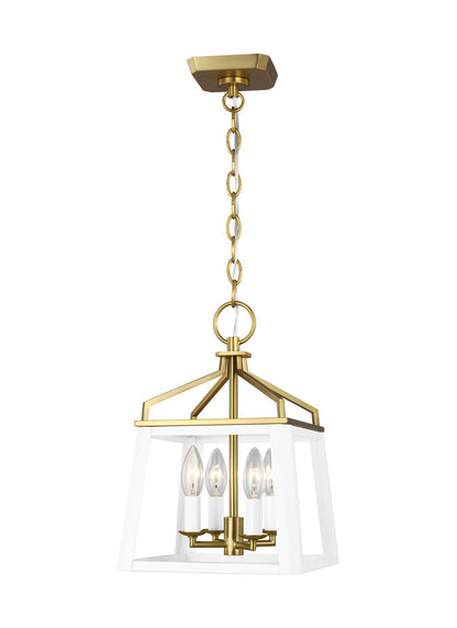 Visual Comfort Studio Chapman & Myers Carlow Transitional 4 Light Chandelier in Matte White VCS-CC1574MWTBBS