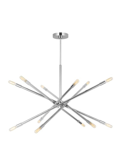 Visual Comfort Studio Chapman & Myers Eastyn Large Chandelier in Polished Nickel CC16612PN