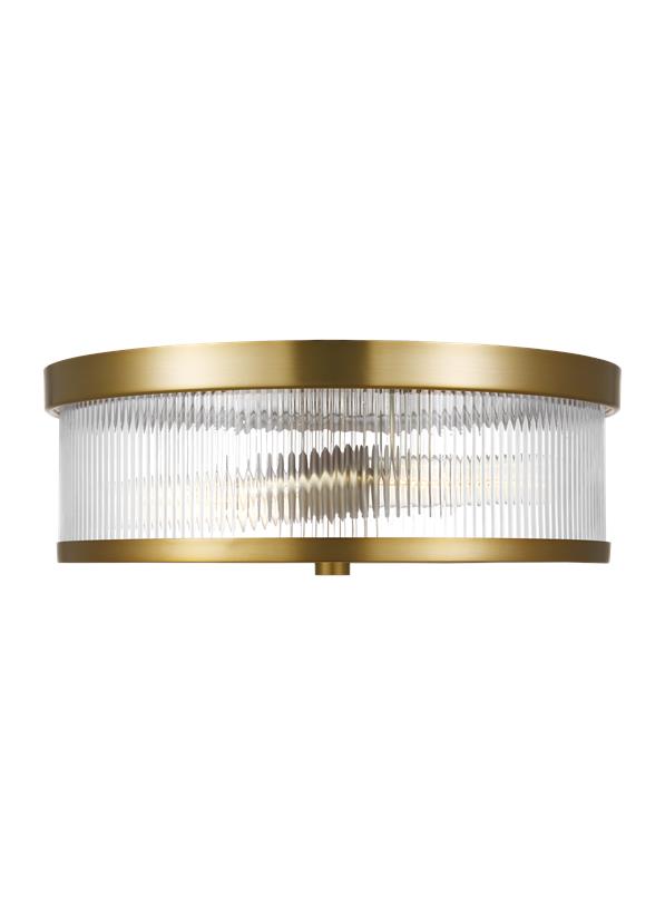 Visual Comfort Studio Chapman & Myers Geneva Flush Mount in Burnished Brass CF1052BBS