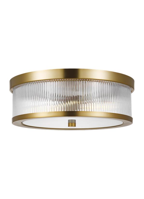 Visual Comfort Studio Chapman & Myers Geneva Flush Mount in Burnished Brass CF1052BBS