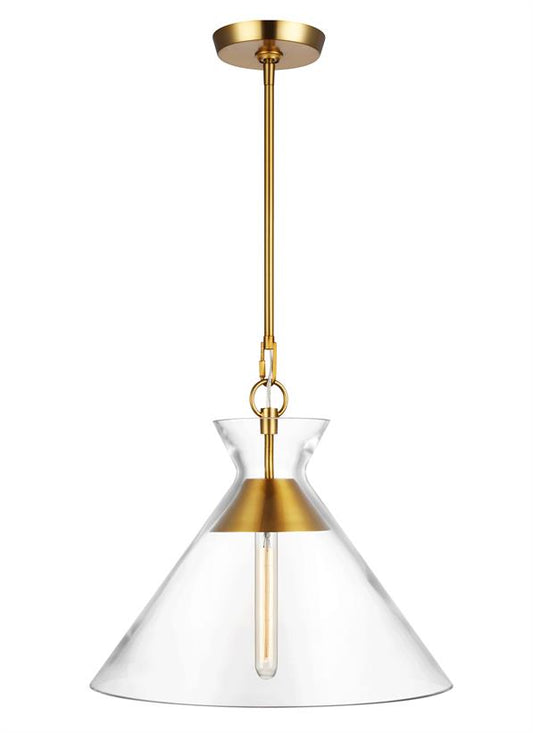 Visual Comfort Studio Chapman & Myers Atlantic Wide Pendant in Burnished Brass CP1031BBS