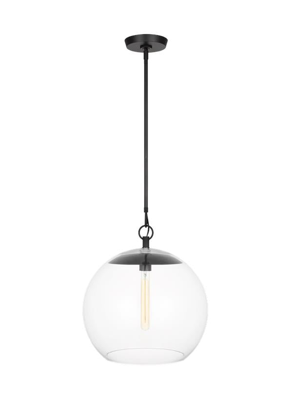 Visual Comfort Studio Chapman & Myers Atlantic Round Pendant in Aged Iron CP1041AI