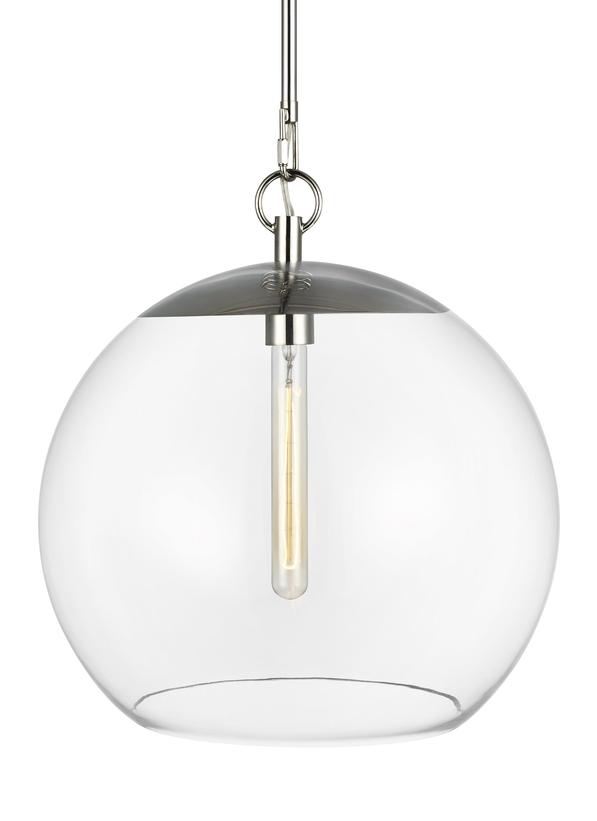 Visual Comfort Studio Chapman & Myers Atlantic Round Pendant in Polished Nickel CP1041PN