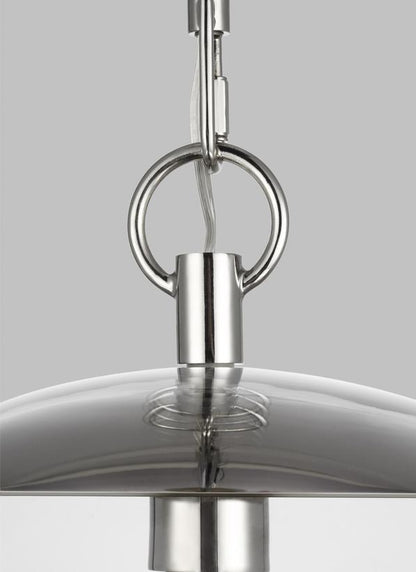 Visual Comfort Studio Chapman & Myers Atlantic Round Pendant in Polished Nickel CP1041PN