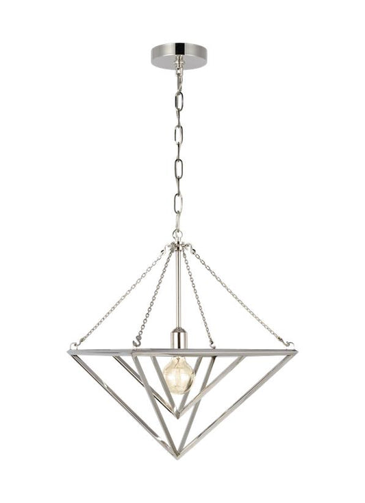 Visual Comfort Studio Chapman & Myers Carat Small Pendant in Polished Nickel CP1131PN