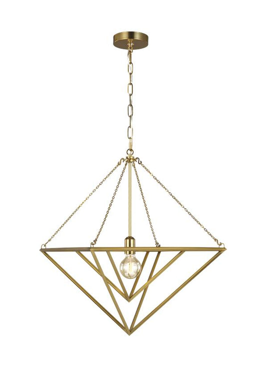 Visual Comfort Studio Chapman & Myers Carat Medium Pendant in Burnished Brass CP1141BBS