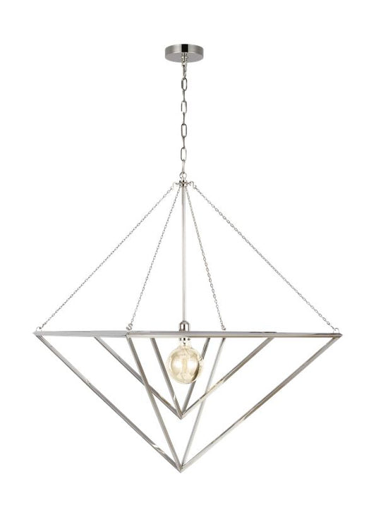 Visual Comfort Studio Chapman & Myers Carat Large Pendant in Polished Nickel CP1151PN