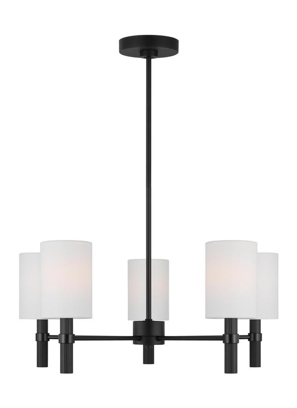 Visual Comfort Studio Drew & Jonathan Scott Manor Medium Chandelier in Midnight Black DJC1135MBK