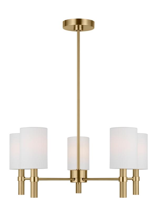 Visual Comfort Studio Drew & Jonathan Scott Manor Medium Chandelier in Satin Brass DJC1135SB