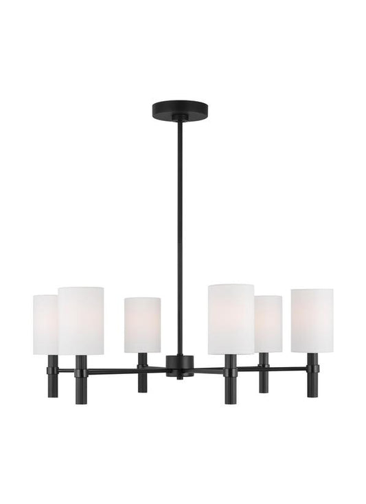 Visual Comfort Studio Drew & Jonathan Scott Manor Large Chandelier in Midnight Black DJC1146MBK