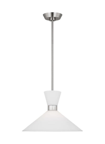 Visual Comfort Studio Drew & Jonathan Belcarra Medium Pendant in Brushed Steel DJP1091BS