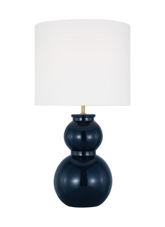 Visual Comfort Studio Drew & Jonathan Buckley Medium Table Lamp in Gloss Navy DJT1051GNV1