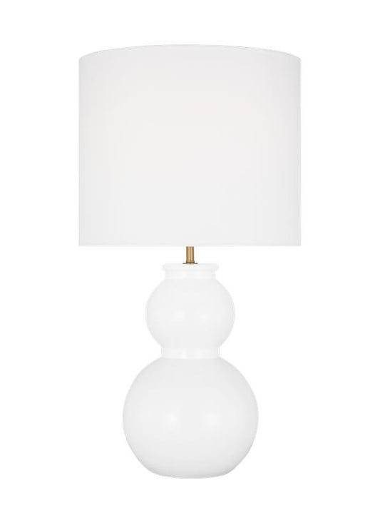 Visual Comfort Studio Drew & Jonathan Buckley Medium Table Lamp in Gloss White DJT1051GW1