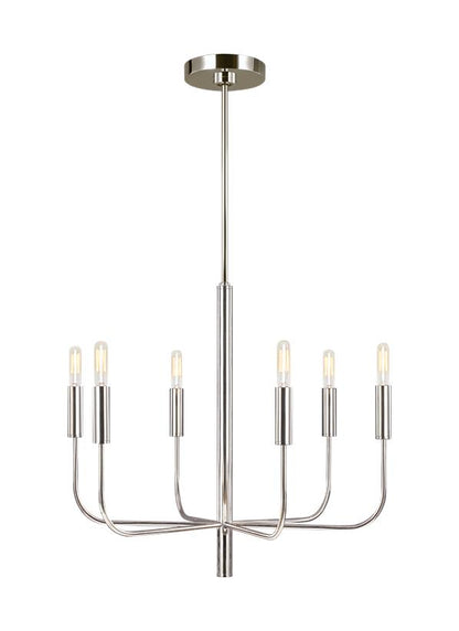 Visual Comfort Studio Ellen DeGeneres Brianna Small Chandelier in Polished Nickel EC1006PN