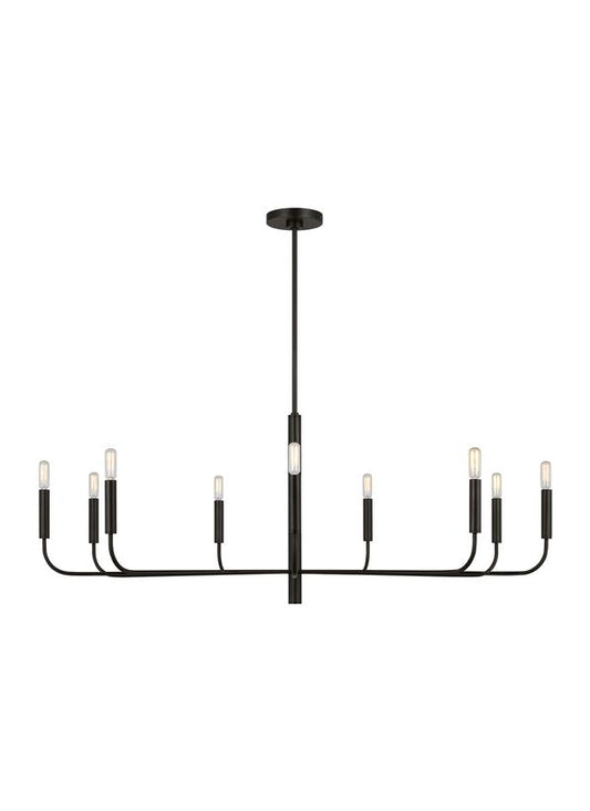 Visual Comfort Studio Ellen DeGeneres Brianna Wide Chandelier in Aged Iron EC1319AI