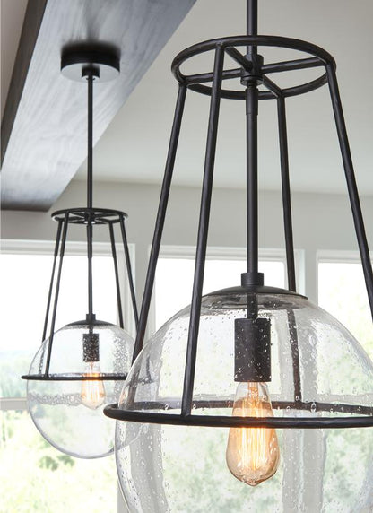 Visual Comfort Studio Ellen DeGeneres Atlas Pendant in Aged Iron EP1101AI