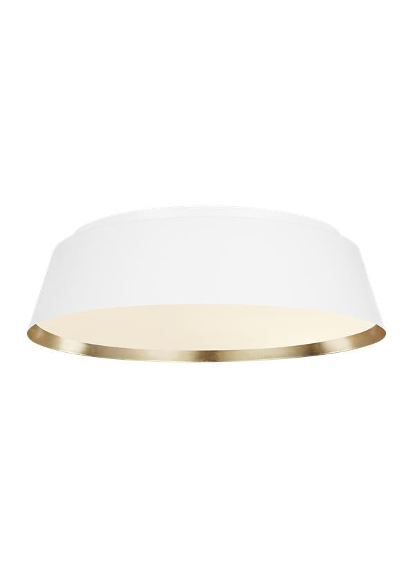 Visual Comfort Studio Ellen DeGeneres Asher Large Flush Mount in Matte White EF1005MWT