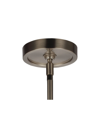 OPEN BOX NEW:  Generation Lighting Jonah Period Uptown 6 Light Chandelier in Satin Nickel / Chrome F2985/6SN/CH