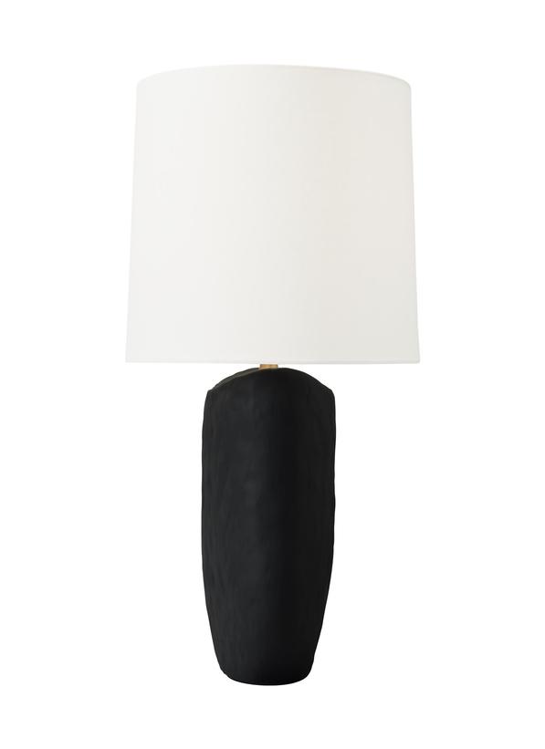 Visual Comfort Studio Hable Cenotes Table Lamp in Rough Black Ceramic HT1031RBC1