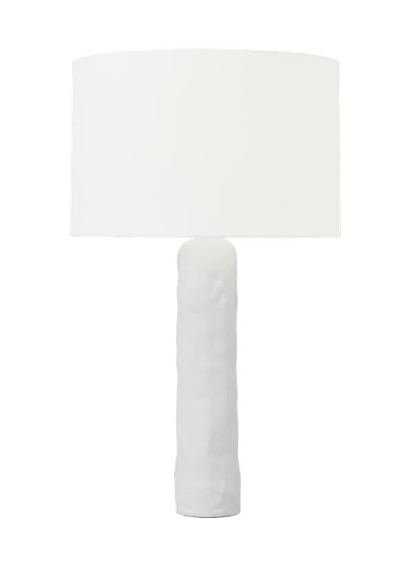 Visual Comfort Studio Hable Aura Medium Table Lamp in Matte White Ceramic HT1051MWC1