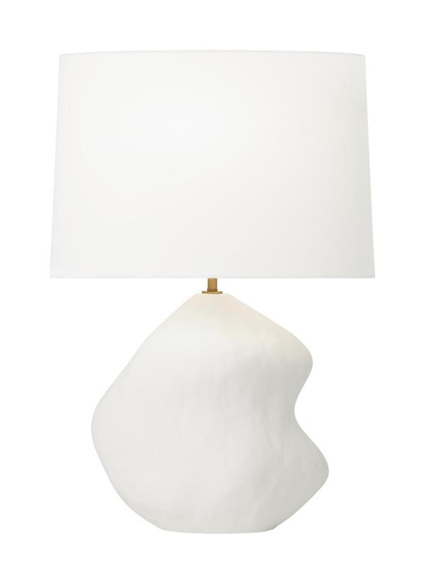 Visual Comfort Studio Hable Broxton Medium Table Lamp in Matte White Ceramic HT1091MWC1