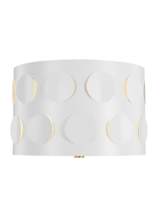 Visual Comfort Studio kate spade new york Dottie Small Flush Mount in Burnished Brass KSF1002BBS