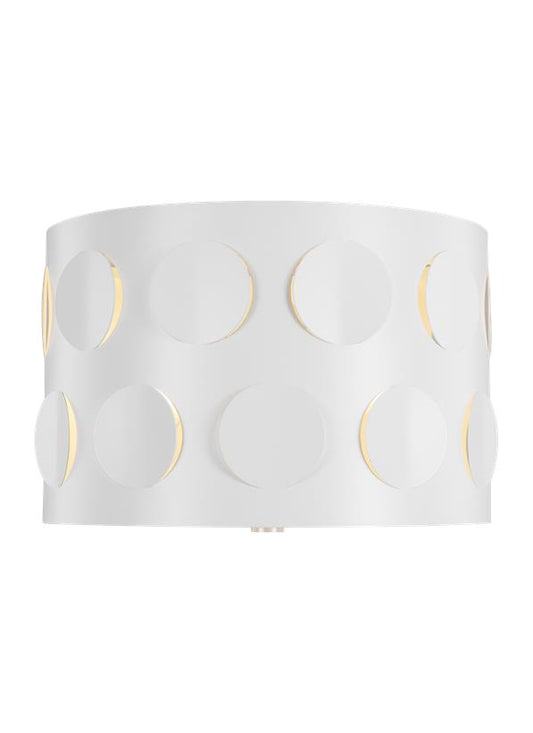 Visual Comfort Studio kate spade new york Dottie Small Flush Mount in Polished Nickel KSF1002PN