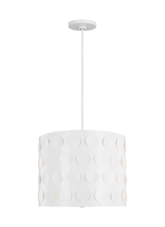 Visual Comfort Studio kate spade new york Dottie Large Pendant in Matte White KSP1003MWT