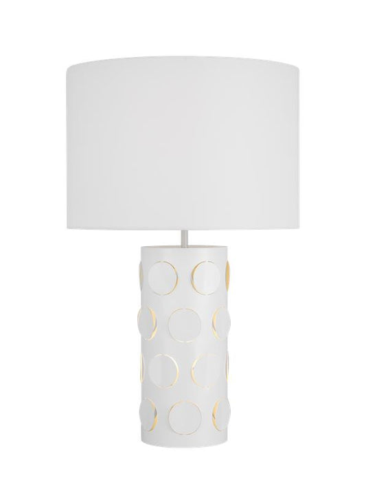 Visual Comfort Studio kate spade new york Dottie Table Lamp in Matte White KST1022MWT1