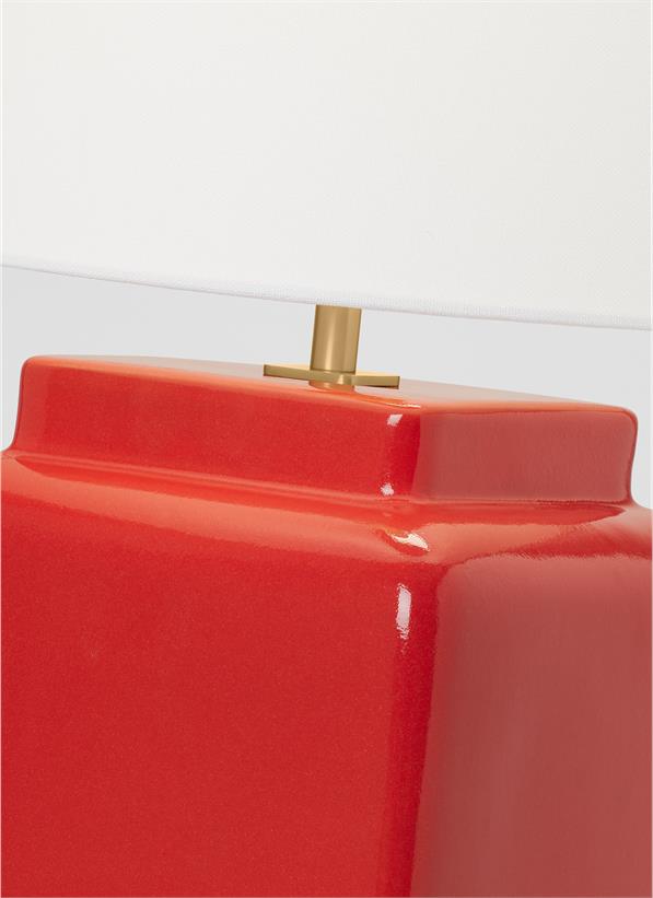 Visual Comfort Studio kate spade new york Anderson Medium Table Lamp in Lucent Red KST1161CLR1