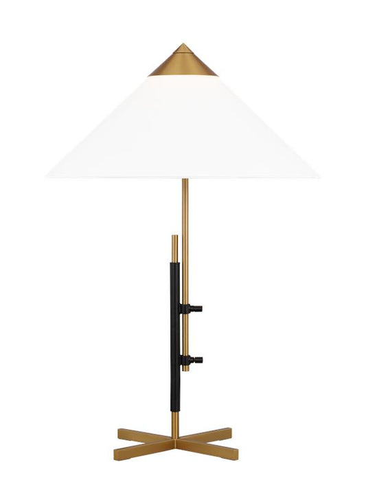 Visual Comfort Studio Kelly Wearstler Franklin Table Lamp in Burnished Brass and Deep Bronze KT1281BBSBNZ1