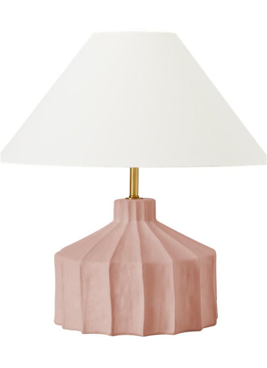 Visual Comfort Studio Kelly Wearstler Veneto Medium Table Lamp in Dusty Rose KT1321DR1