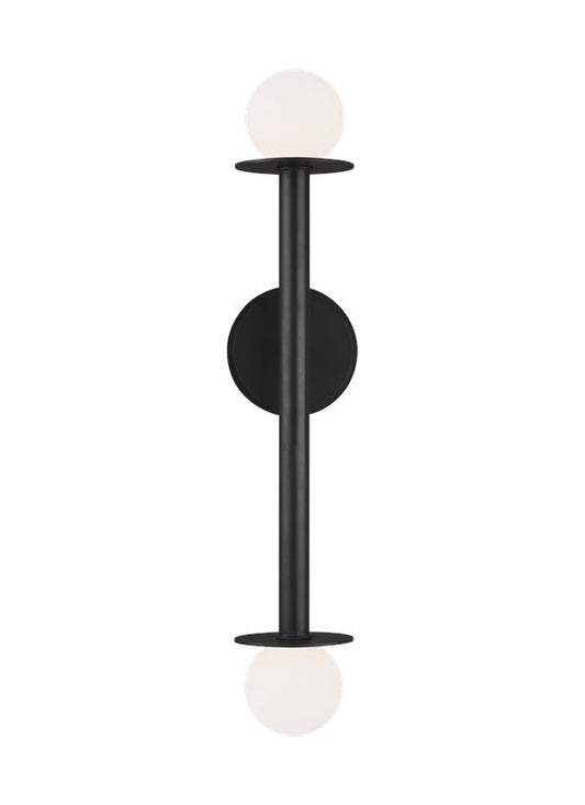 Visual Comfort Studio Kelly Wearstler Nodes Double Sconce in Midnight Black KWL1012MBK