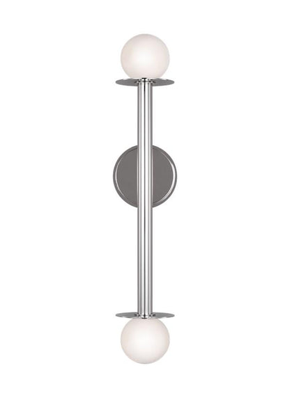 Visual Comfort Studio Kelly Wearstler Nodes Double Sconce in Polished Nickel KWL1012PN