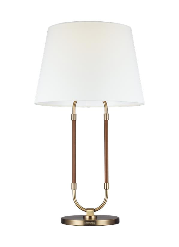 Visual Comfort Studio Lauren Ralph Lauren Katie Table Lamp in Time Worn Brass LT1021TWB1