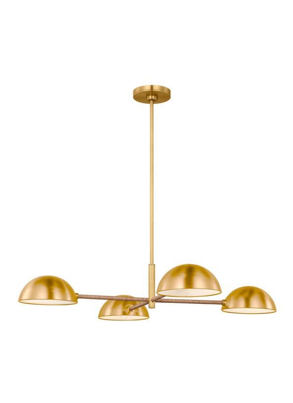 Visual Comfort Studio Christiane Lemieux Balleroy Large Chandelier in Burnished Brass LXC1134BBS