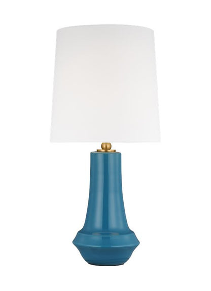 Visual Comfort Studio Thomas O'Brien Jenna Medium Table Lamp in Lucent Aqua TT1231LAQ1