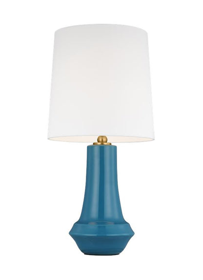 Visual Comfort Studio Thomas O'Brien Jenna Medium Table Lamp in Lucent Aqua TT1231LAQ1