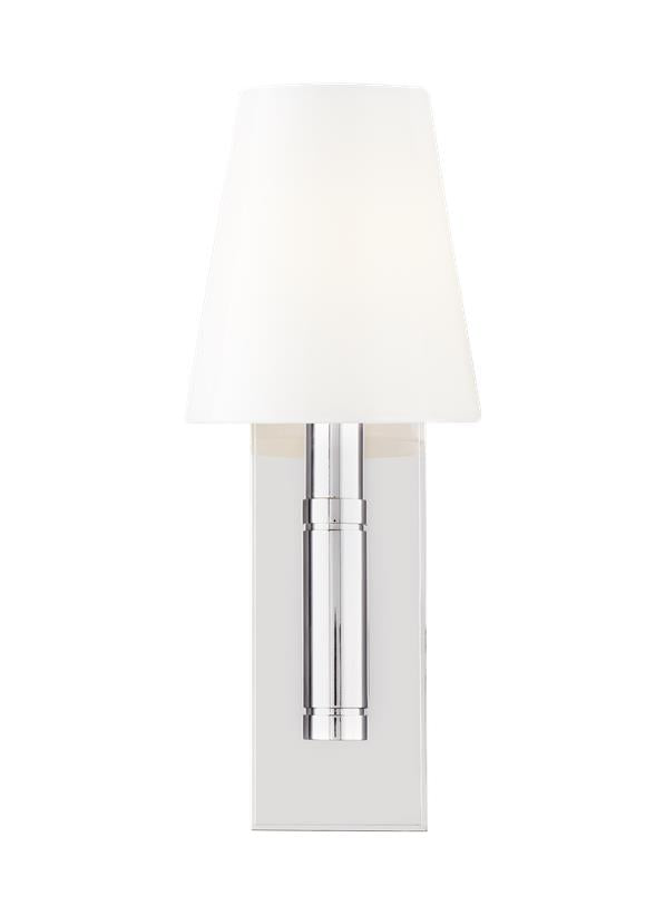 Visual Comfort Studio Thomas O'Brien Beckham Classic Rectangular Sconce in Polished Nickel TV1001PN